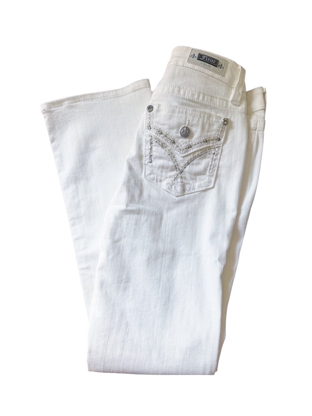 Miss Me White Embellished‎ Boot Cut Jeans